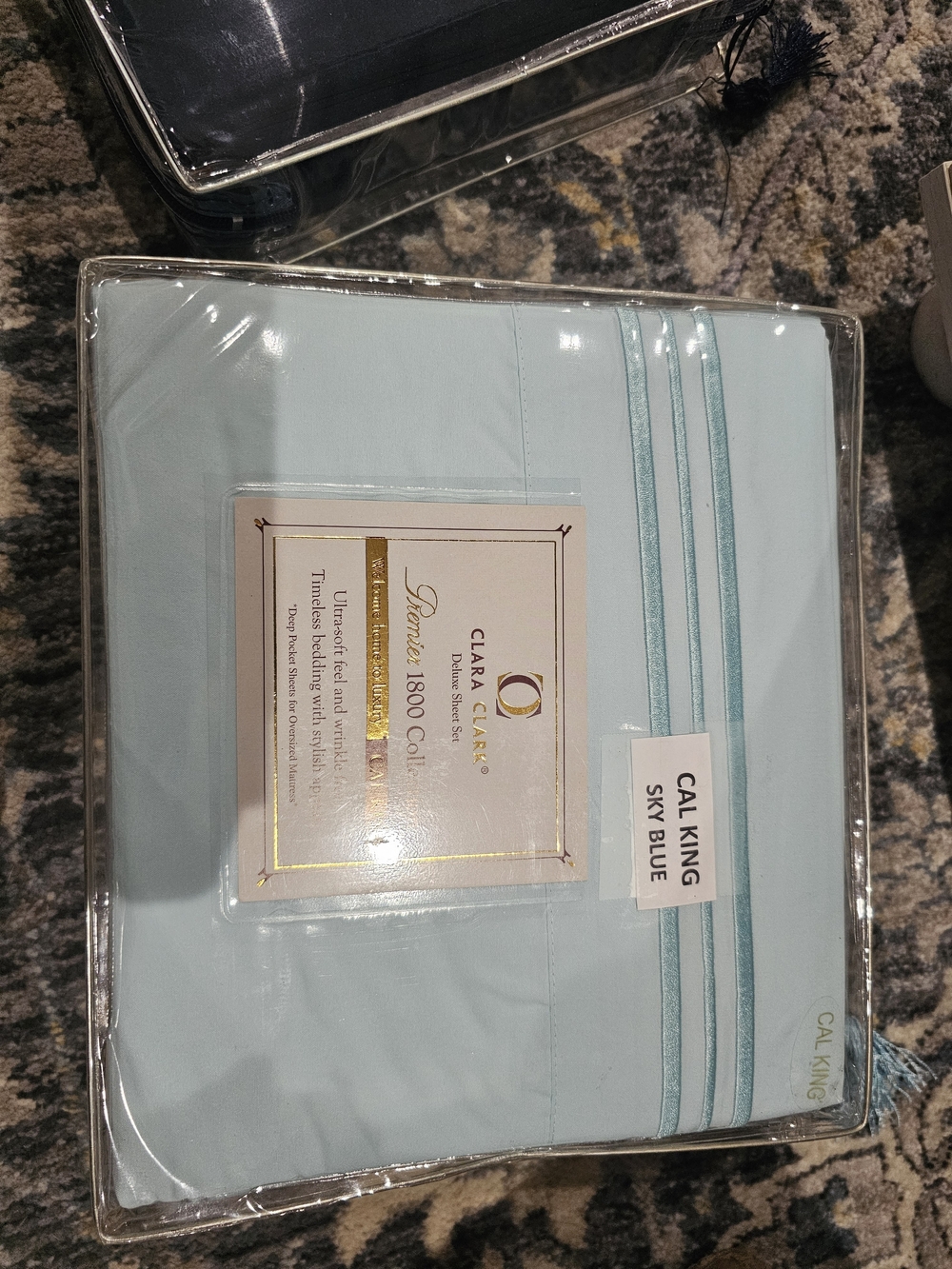 Sky Blue King Sheet Set - 1800 Collection